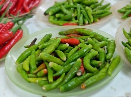 พริกขี้หนูสวน เด็ดขั้ว (เขียวล้วน)