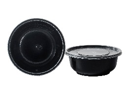 กล่องเวฟดำพร้อมฝา 1 ช่อง ขนาด 350 ml.