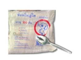 ช้อนยาวพลาสติกสีใส