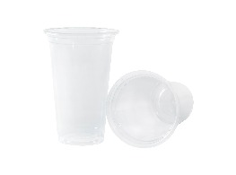 แก้วพลาสติกผิวเรียบตูดเรียบ 18 Oz.