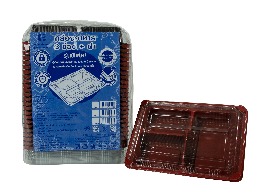 กล่องเวฟแดง-ดำพร้อมฝา 3 ช่อง ขนาด 850 ml.