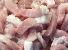 หมูสองชั้นหั่นเล็ก+กล่องโฟม