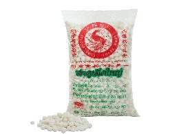 สาคูเม็ดใหญ่ (สีขาว) ตรา ปลามังกร