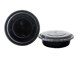 ถ้วยเวฟดำพร้อมฝา ขนาด 450 ml.