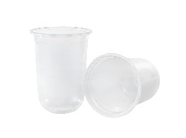 แก้วพลาสติกผิวเรียบตูดแคปซูน 18 Oz.