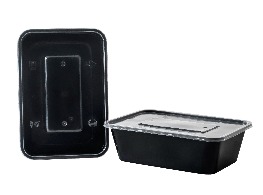 กล่องเวฟดำพร้อมฝา 1 ช่อง ขนาด 750 ml.