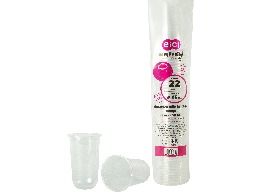 แก้วพลาสติกผิวเรียบตูดแคปซูล 20 Oz.