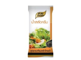 น้ำสลัดครีม สูตรกระเทียมพริกไทยดำ ตรา เพียวฟู๊ด