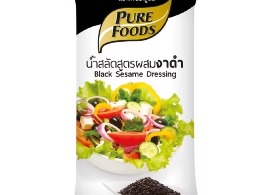 น้ำสลัดสูตรผสมงาดำ ตรา เพียวฟู๊ด