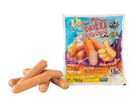 ไส้กรอกหมูอร่อยจัมโบ้ผสมชีส ตรา พี.พ็อค