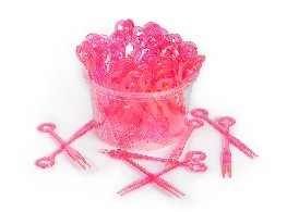 ส้อมพลาสติกจิ้มผลไม้