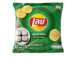 ขนมมันฝรั่งแท้ทอดกรอบแผ่นเรียบรสโนริสาหร่าย ตรา เลย์