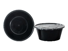 ถ้วยเวฟดำพร้อมฝา ขนาด 750 ml.
