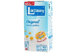 นมถั่วเหลืองพร้อมดื่ม รสดั้งเดิม ตรา แลคตาซอย