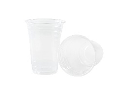 แก้วพลาสติกผิวเรียบตูดเรียบ 16 Oz.