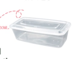 กล่องเวฟใสพร้อมฝา 1 ช่อง ขนาด 1250 ml.
