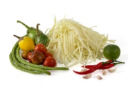 ผักจัดชุดรวม ชุดส้มตำ