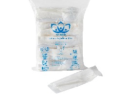 ชุดช้อนส้อมพลาสติกสีขาว + ทิชชู่ ตรา ดอกบัว