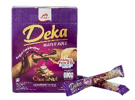 เวเฟอร์โรลสอดไส้ครีมรสช็อกโกแลตถั่ว ตรา เดก้า