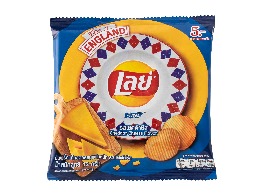 ขนมมันฝรั่งแท้ทอดกรอบแผ่นหยักรสเชดด้าชีส ตรา เลย์