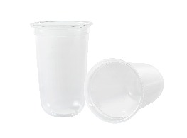 แก้วพลาสติกผิวเรียบตูดแคปซูน 22 Oz.