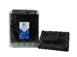 กล่องเวฟดำพร้อมฝา 4 ช่อง ขนาด 850 ml.