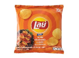 ขนมมันฝรั่งแท้ทอดกรอบแผ่นหยักกลิ่นเอ็กซ์ตร้าบาร์บีคิว ตรา เลย์