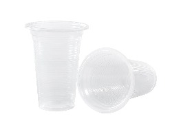 แก้วพลาสติกผิวลอนตูดเรียบ 12 Oz.