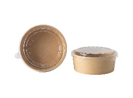 ถ้วยกระดาษคราฟท์กลมพร้อมฝา 750ml.