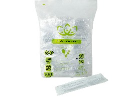 ชุดช้อนส้อมพลาสติกใส ตรา ดอกบัว