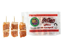 หมูปิ้งโบราณแช่แข็ง @10-. ตรา ก๋งป๊อก