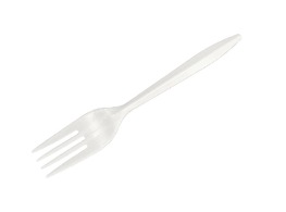 ส้อมยาวพลาสติกสีขาว