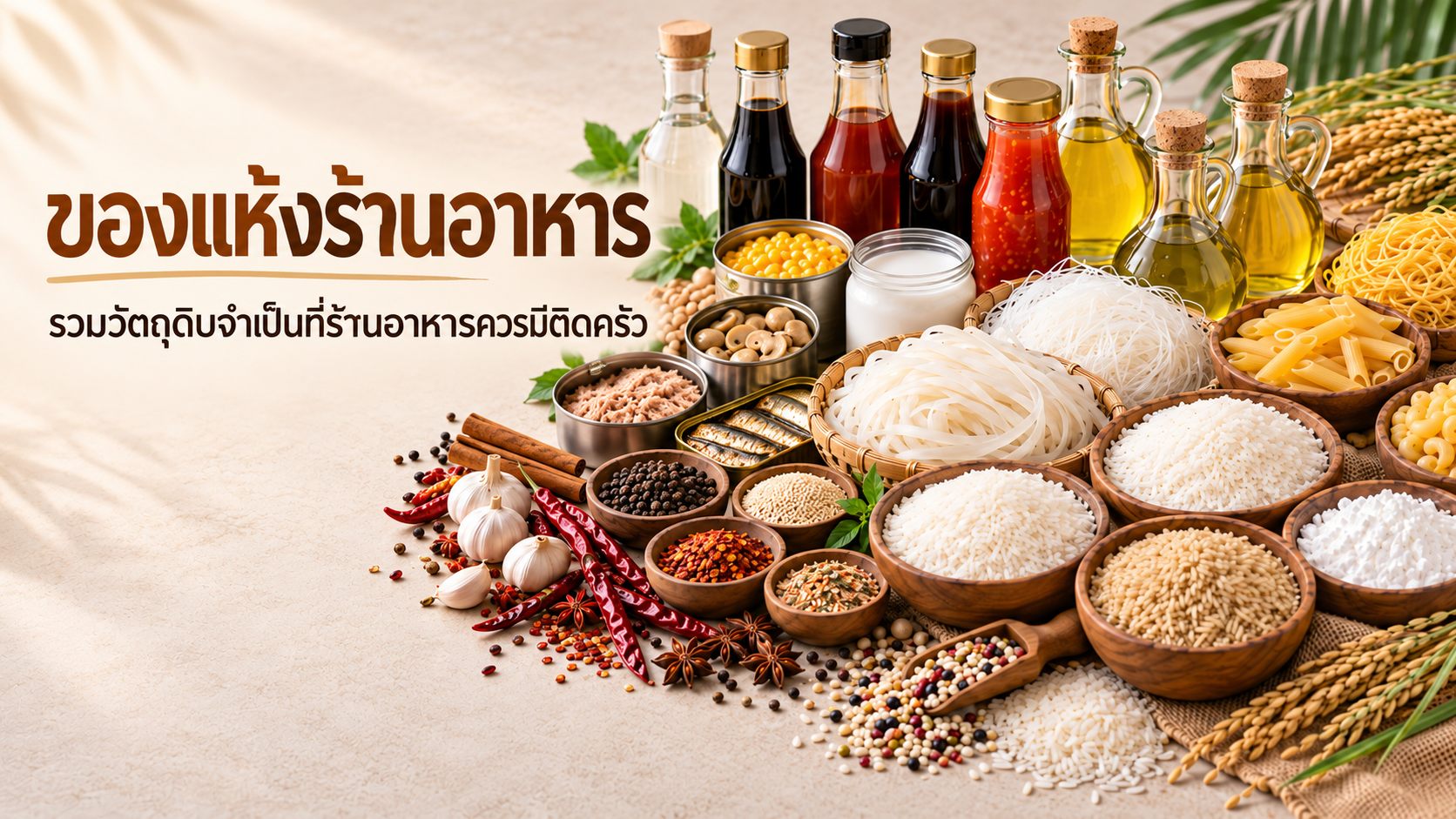 ของแห้งร้านอาหารมีอะไรบ้าง? รวมวัตถุดิบจำเป็นที่ร้านอาหารควรมีติดครัว